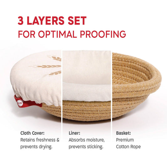 Round Cotton Rope Proofing Baskets - Round