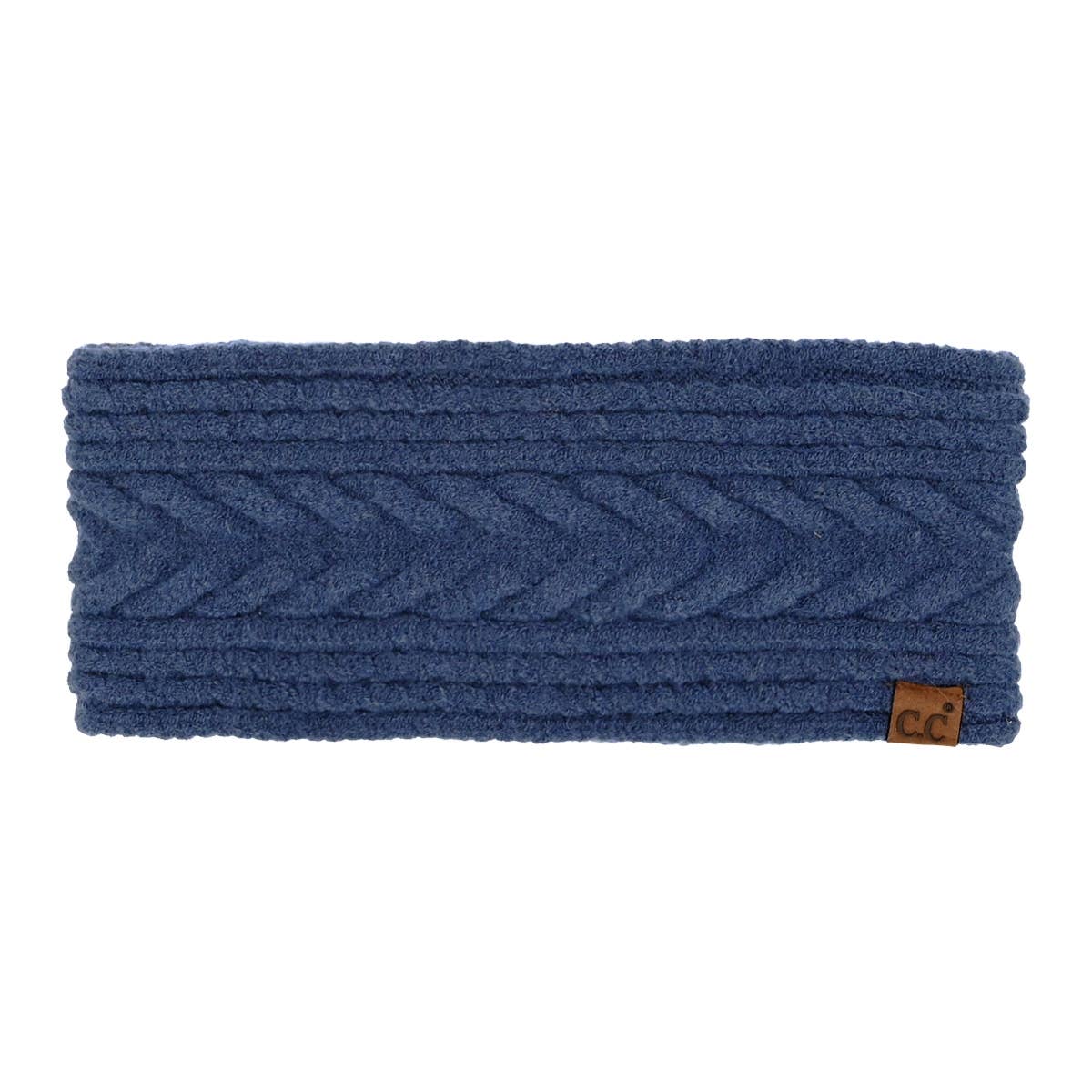 Hana - C.C Cable Knit Lining Headwrap Winter Headband