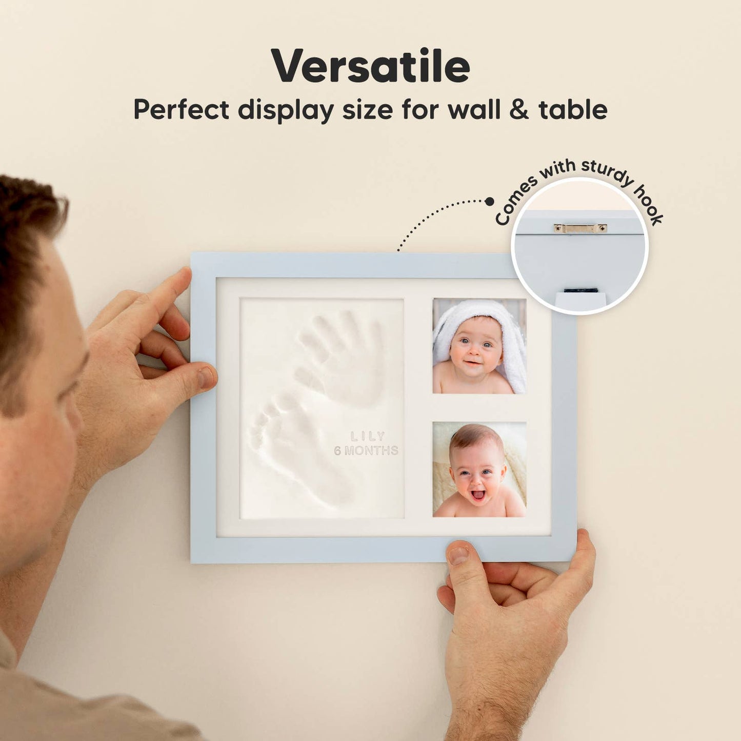 KeaBabies - KeaBabies Baby Handprint, Footprint Keepsake Solo Frame