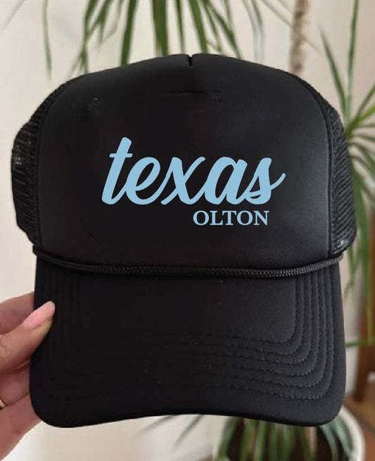 Jadelynn Brooke - CUSTOM LOCATION lowercase - Black Trucker Hat