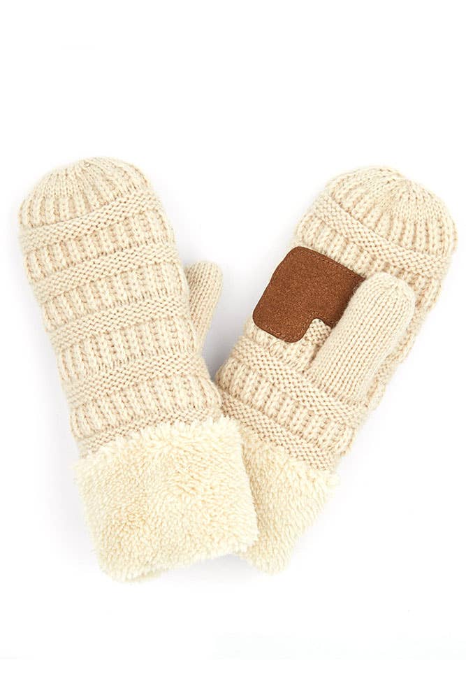 C.C Kids solid Knitted mitten