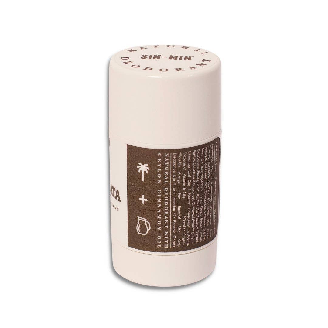 SIN-MIN - Cocochata Natural Deodorant (Aluminum-free + Coconut Scent)