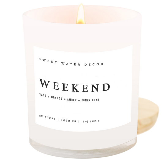 Sweet Water Decor - Weekend 11 oz Soy Candle - Home Decor & Gifts