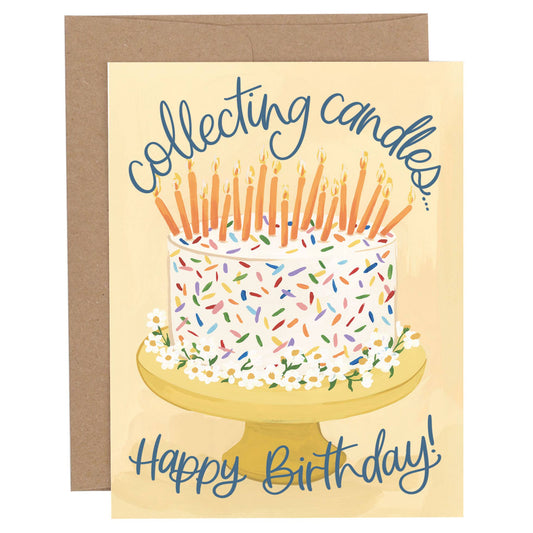 Collecting Candles Birthday Greeting Card
