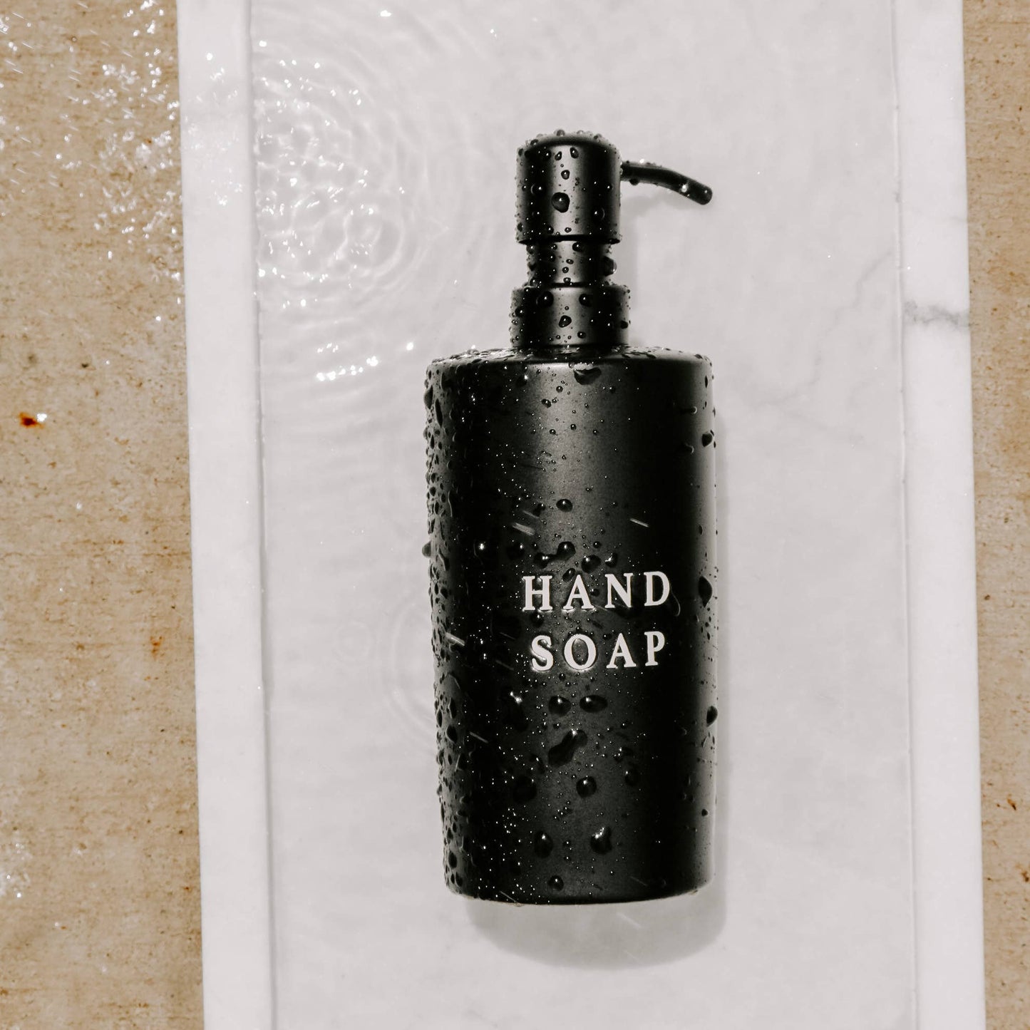 15oz Black Stoneware Hand Soap Dispenser- Home Decor & Gifts