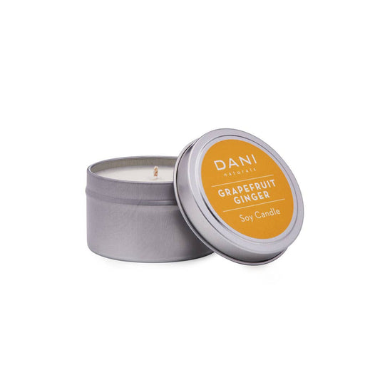DANI Naturals - Grapefruit Ginger Travel Candle Tin 2oz