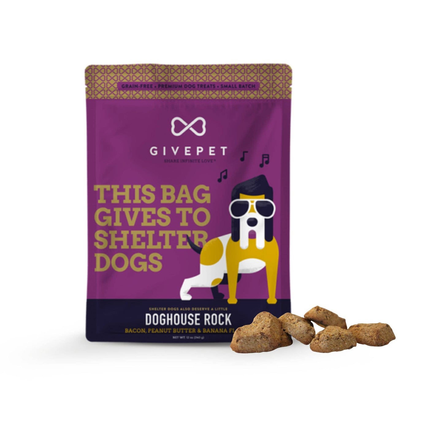 GivePet Doghouse Rock Dog 11oz. Baked Biscuit Treats