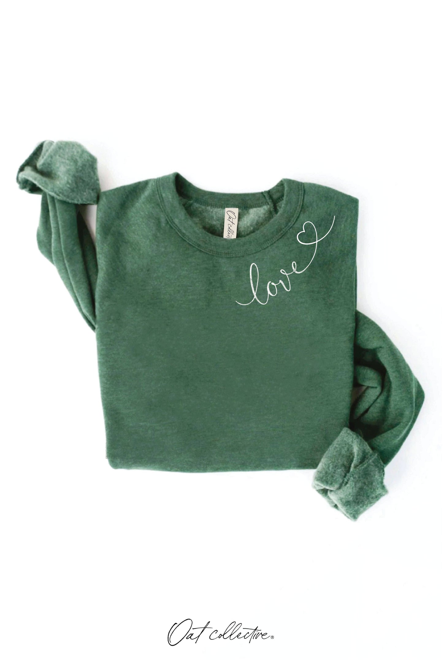 LOVE HEART NECKLINE Graphic Sweatshirt