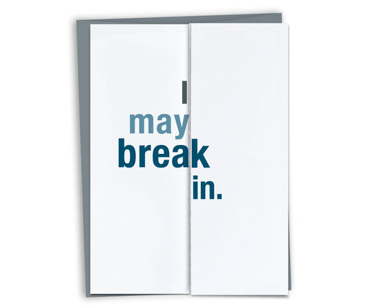 FINCH and HARE - I May Break In • New House Congrats Card