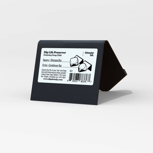 Dip - Life Preserver: Black Draining Soap Dish (single unit)