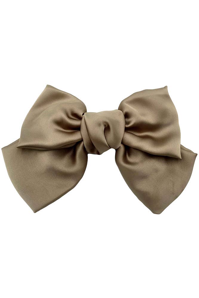 Hana - Solid Silky Bow Barrette