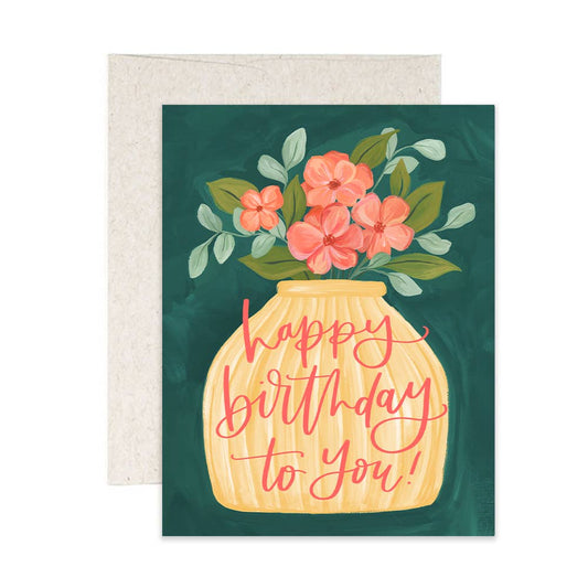 1canoe2 | One Canoe Two Paper Co. - Birthday Flower Vase Greeting Card