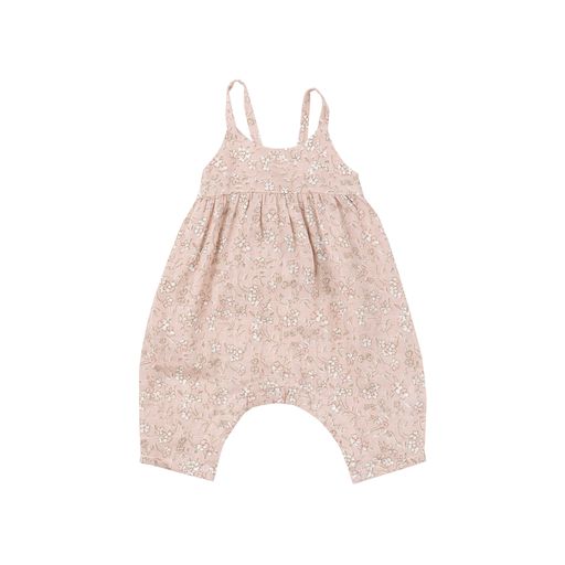 Tie-Back Muslin Romper | Baby's Breath Floral