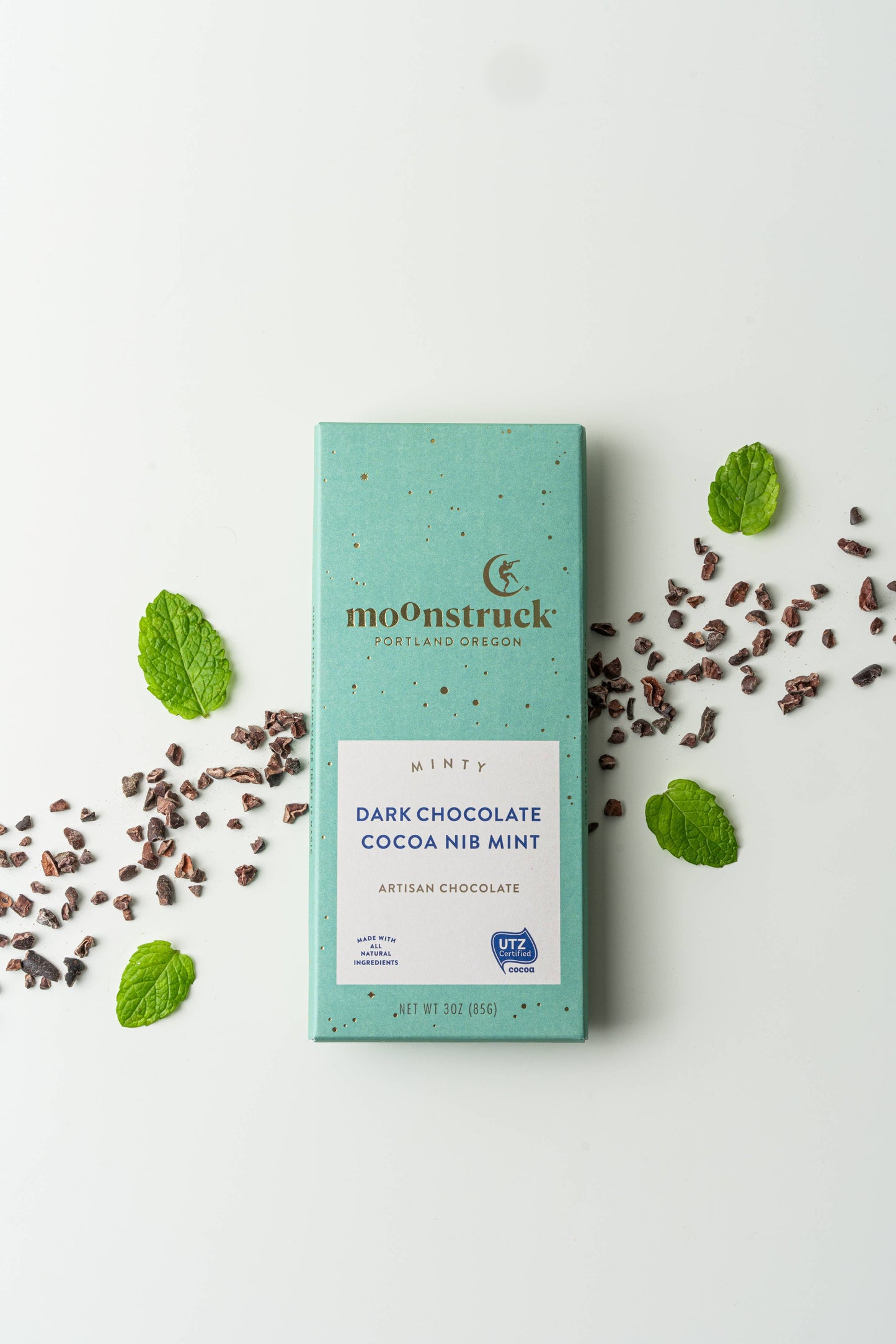 Dark Chocolate Cocoa Nib Mint - Artisan Chocolate
