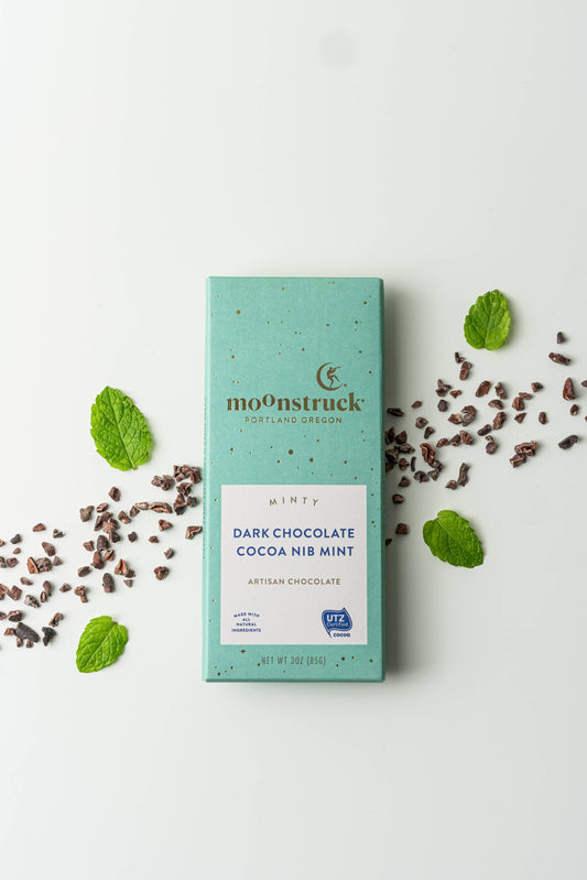 Dark Chocolate Cocoa Nib Mint - Artisan Chocolate