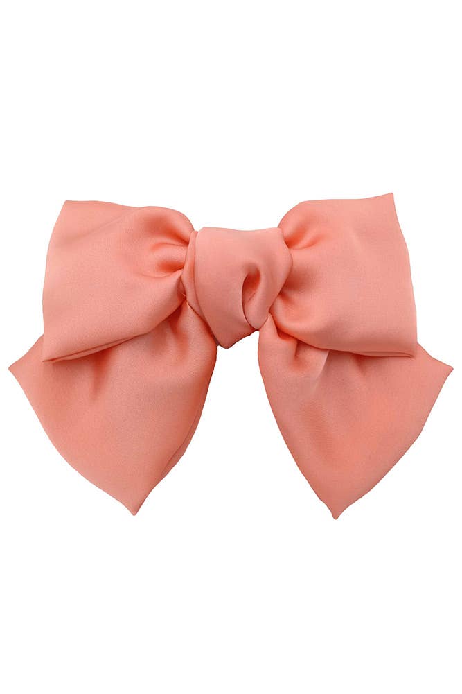 Hana - Solid Silky Bow Barrette