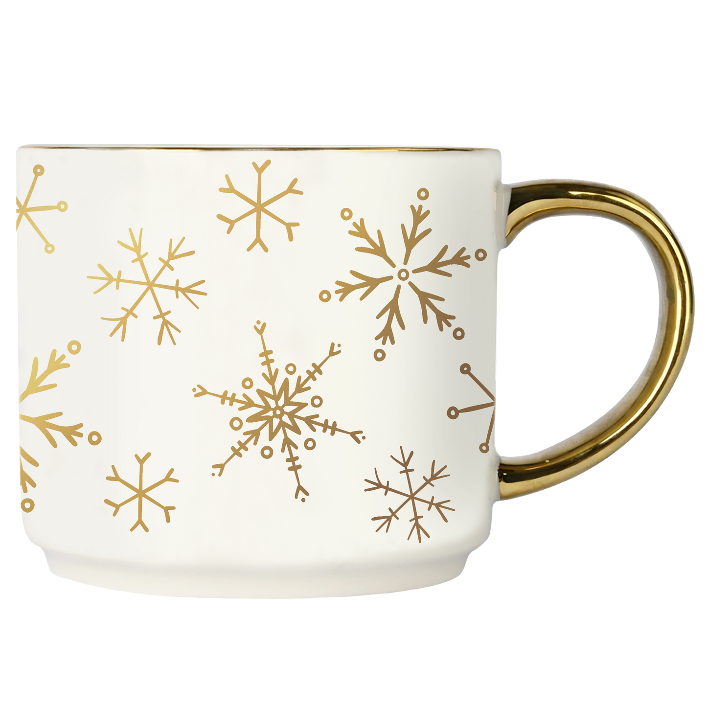 Sweet Water Decor - *NEW* Gold Snowflakes Coffee Mug - Christmas Decor
