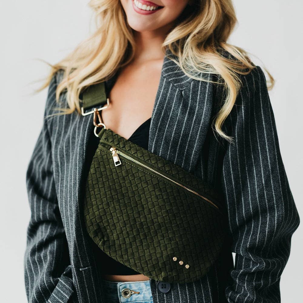 Pretty Simple - Suede Westlyn Woven Bum Bag - NEW COLORS!