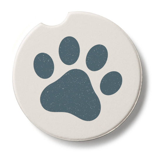 "Printed Paw" Stone Car Coaster BULK NO PACKAGING