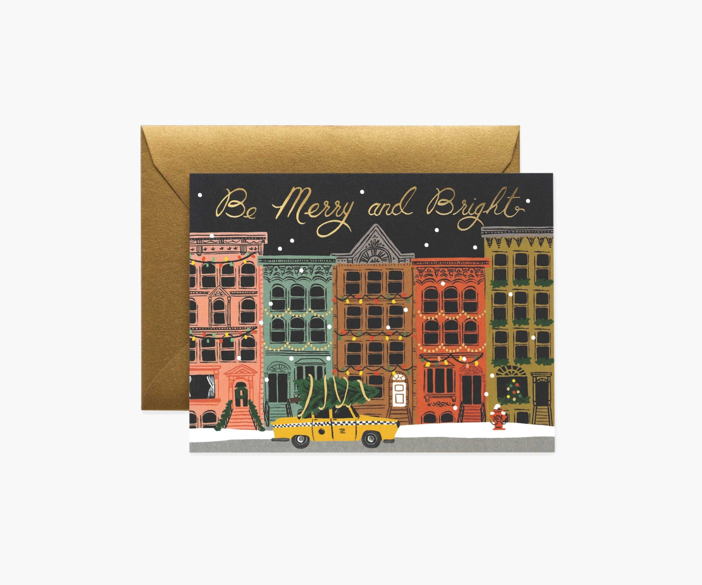 Be Merry Be Bright Christmas Greeting Card