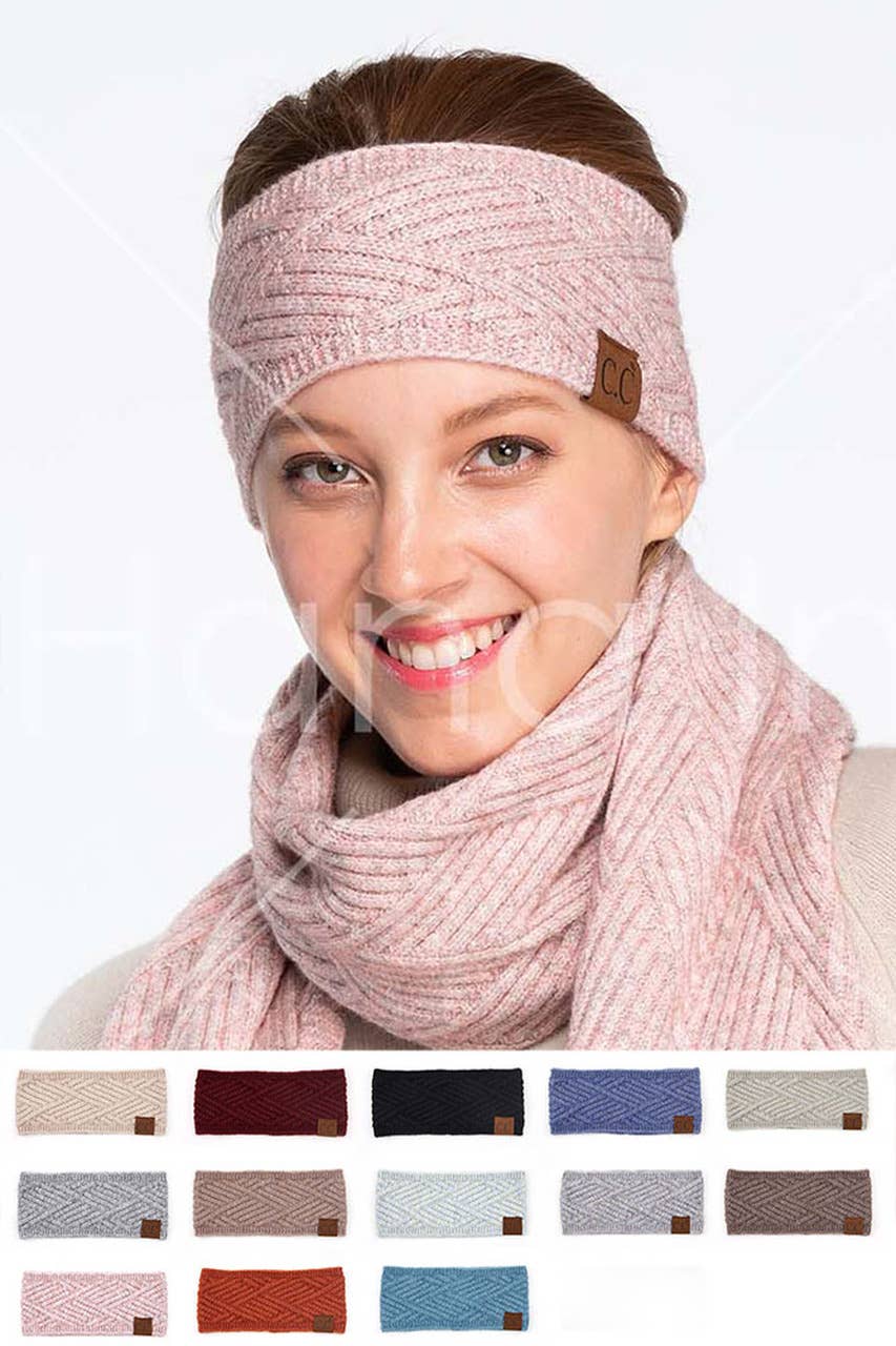 C.C Diagonal Stripe Crisscross Pattern Headwrap