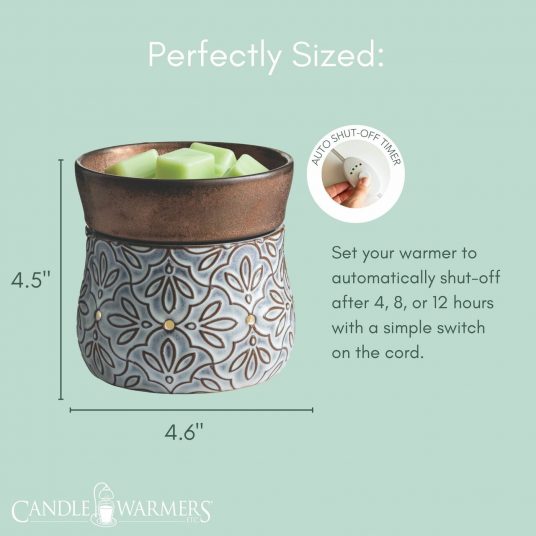 Plug-in Table Top 2-in-1 Fragrance Warmer |  Bronze Floral