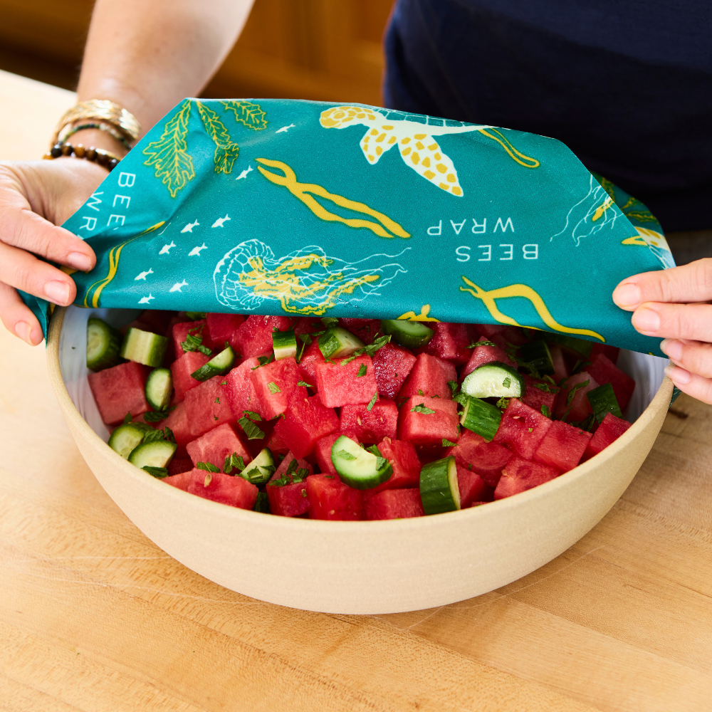Bees Wrap Reusable Beeswax Food Wraps 3 Pack - Oceans