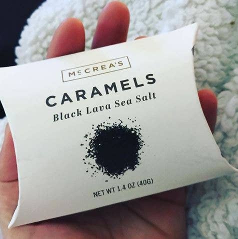 Caramels Pillow Box - Black Lava Sea Salt, Case of 6