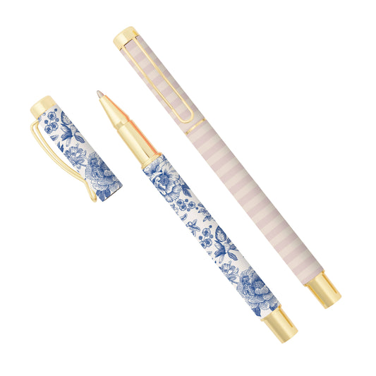 Sweet Water Decor - Blue Delft Metal Pen Set - Home Decor & Gifts
