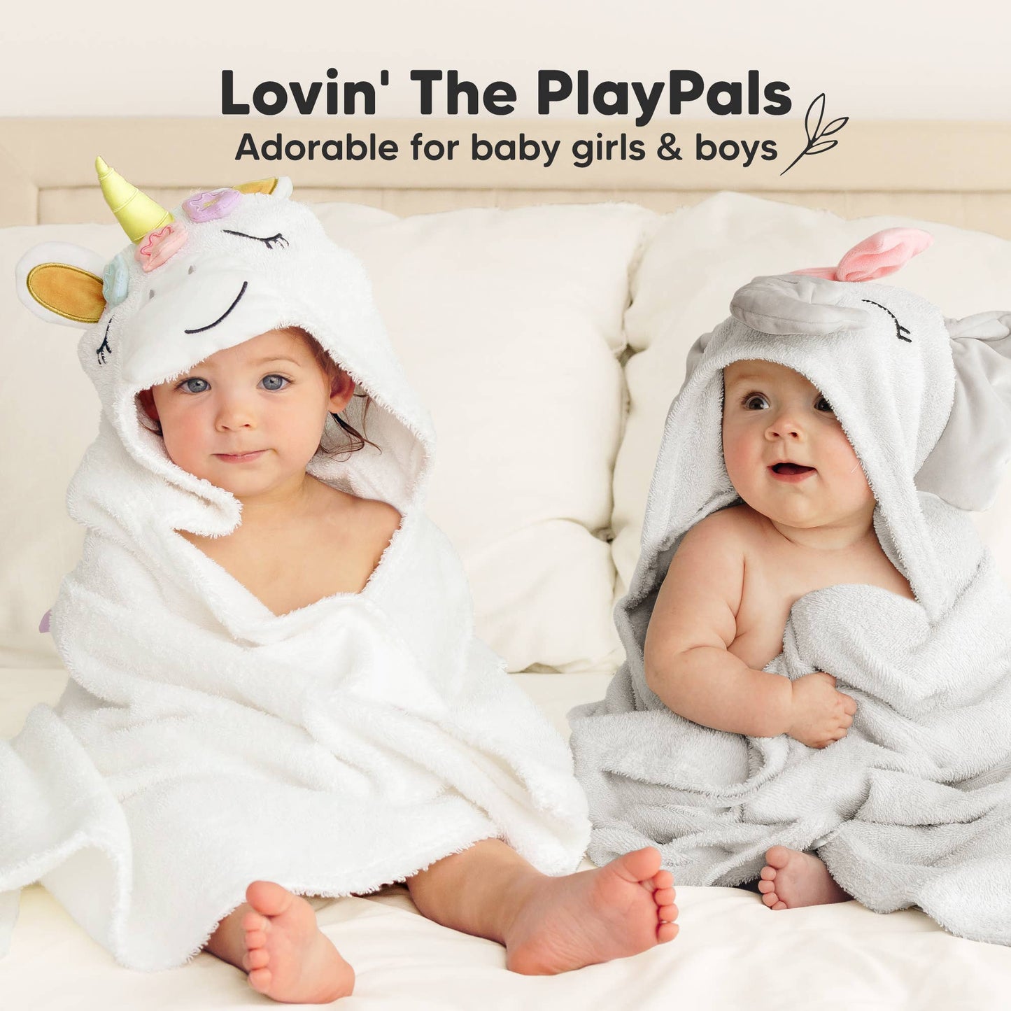 KeaBabies - Playpals Hooded Baby Bath Towels for Newborn