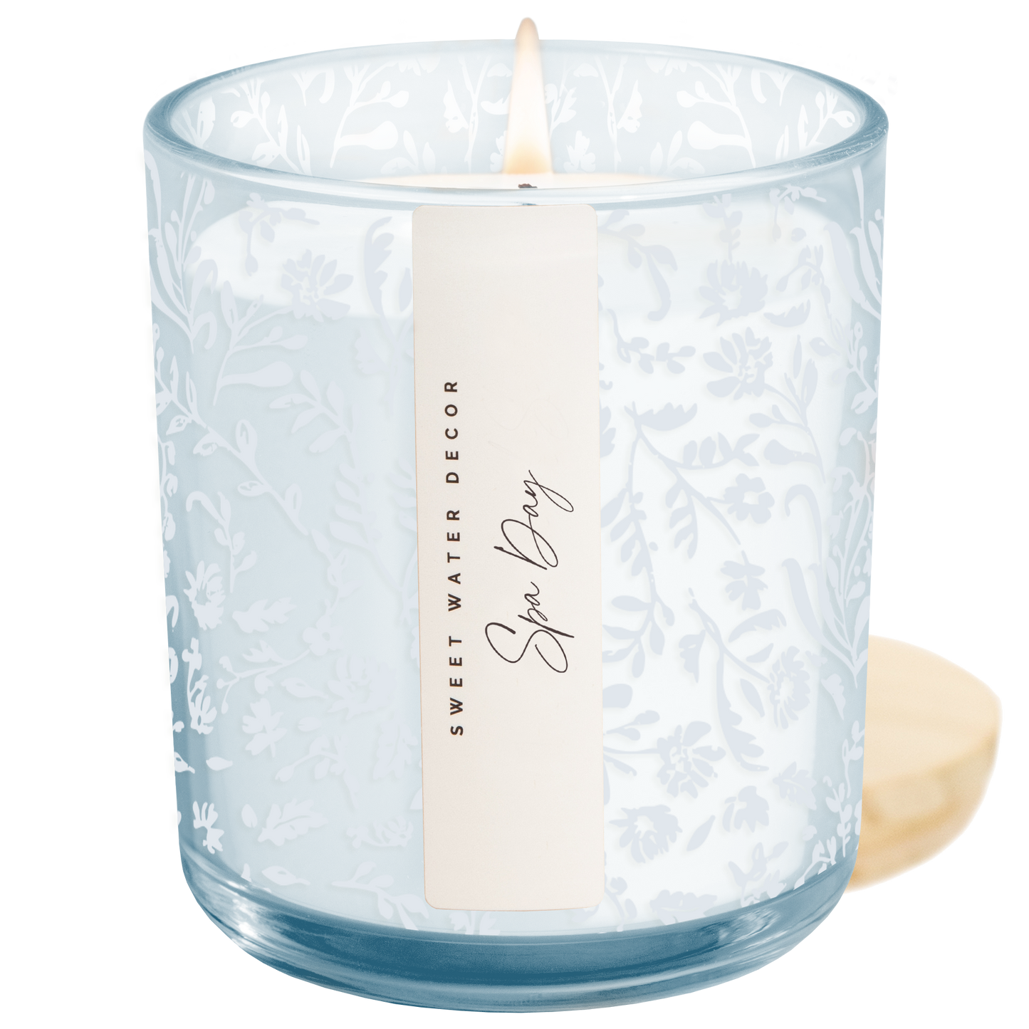 *NEW* Spa Day 12 oz Soy Candle, Blue Tinted Jar - Home Decor