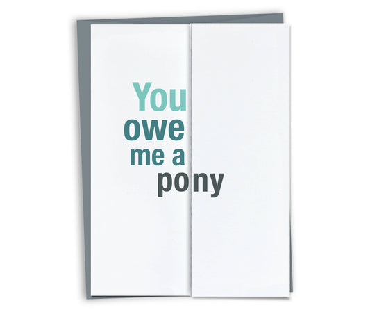 FINCH and HARE - Pony Card • Funny card for Mother's / Father's Day Birthday