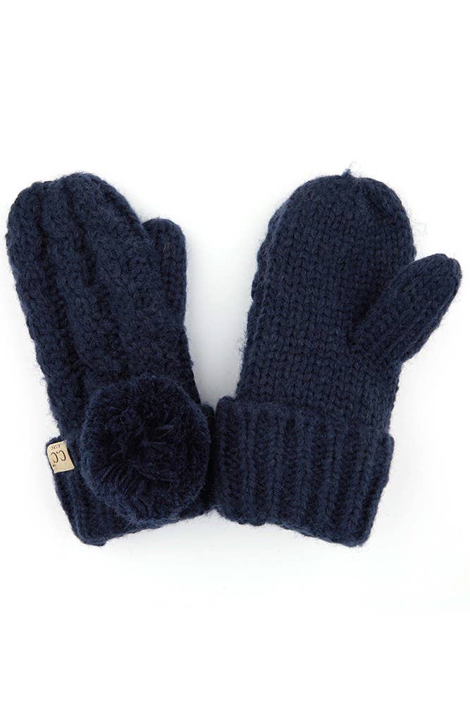 C.C Kids Pom Kids Glove With Fuzzy Lining