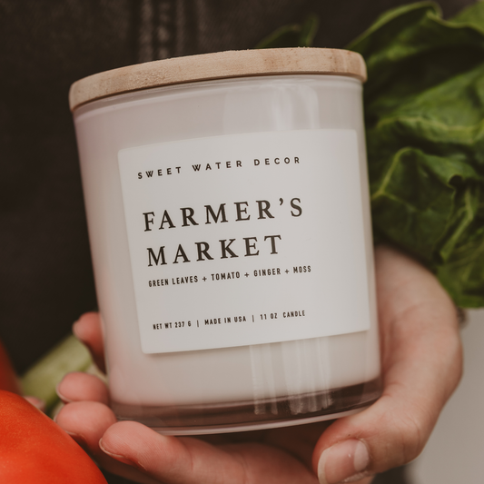 Sweet Water Decor - Farmer's Market 11 oz Soy Candle - Home Decor & Gifts