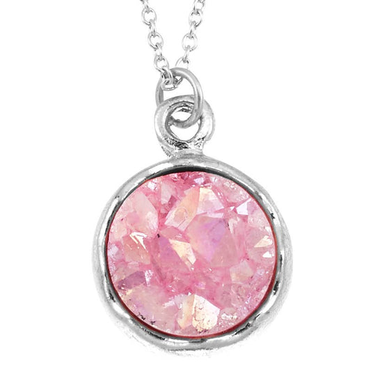 Benjamin International - 10 Mm Circle Shape Pink Stone