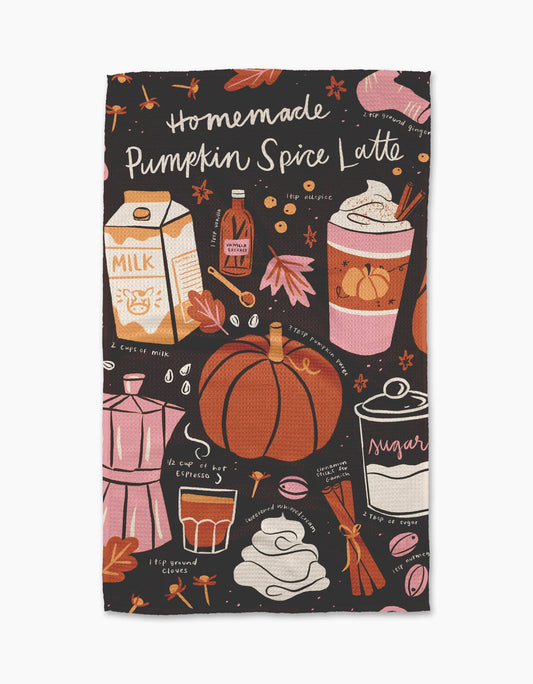 Pumpkin Spice Latte Tea Towel