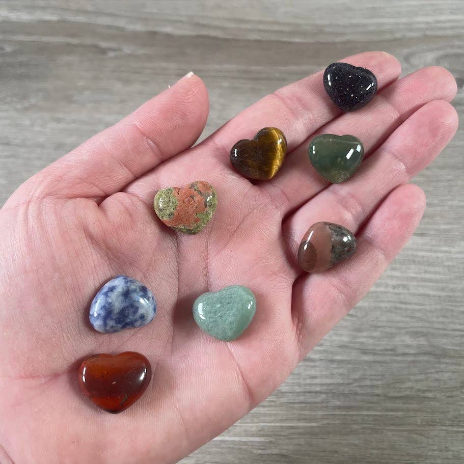 Gemstone Flat Back Heart 3/4 Inch – Bulk Crystal Cabochons