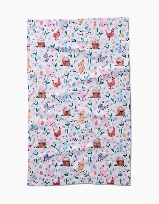 Geometry - Spring Bunnies Tea Towel