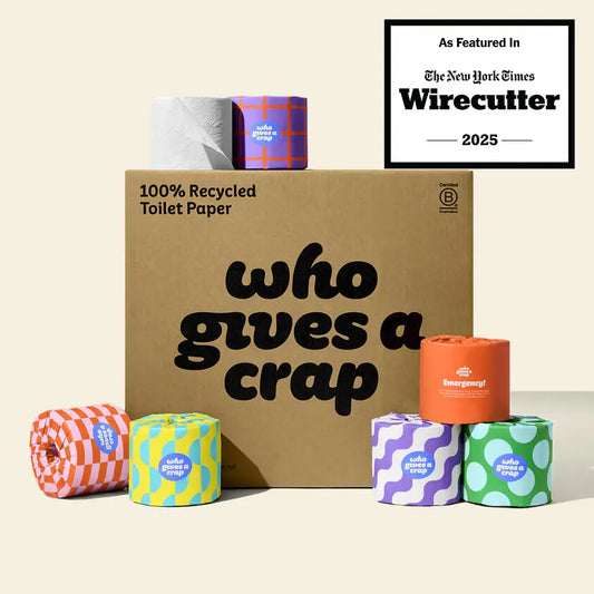 Who Gives a Crap - 100% Recycled Toilet Paper - 48 Rolls