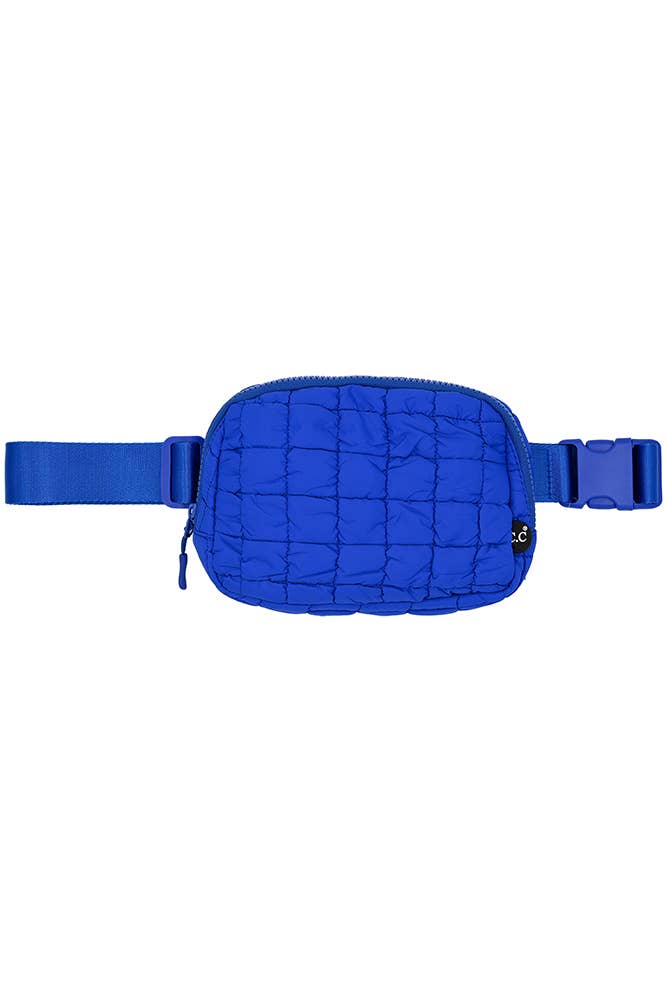 C.C Quilted Puffer Fanny Pack: Sage