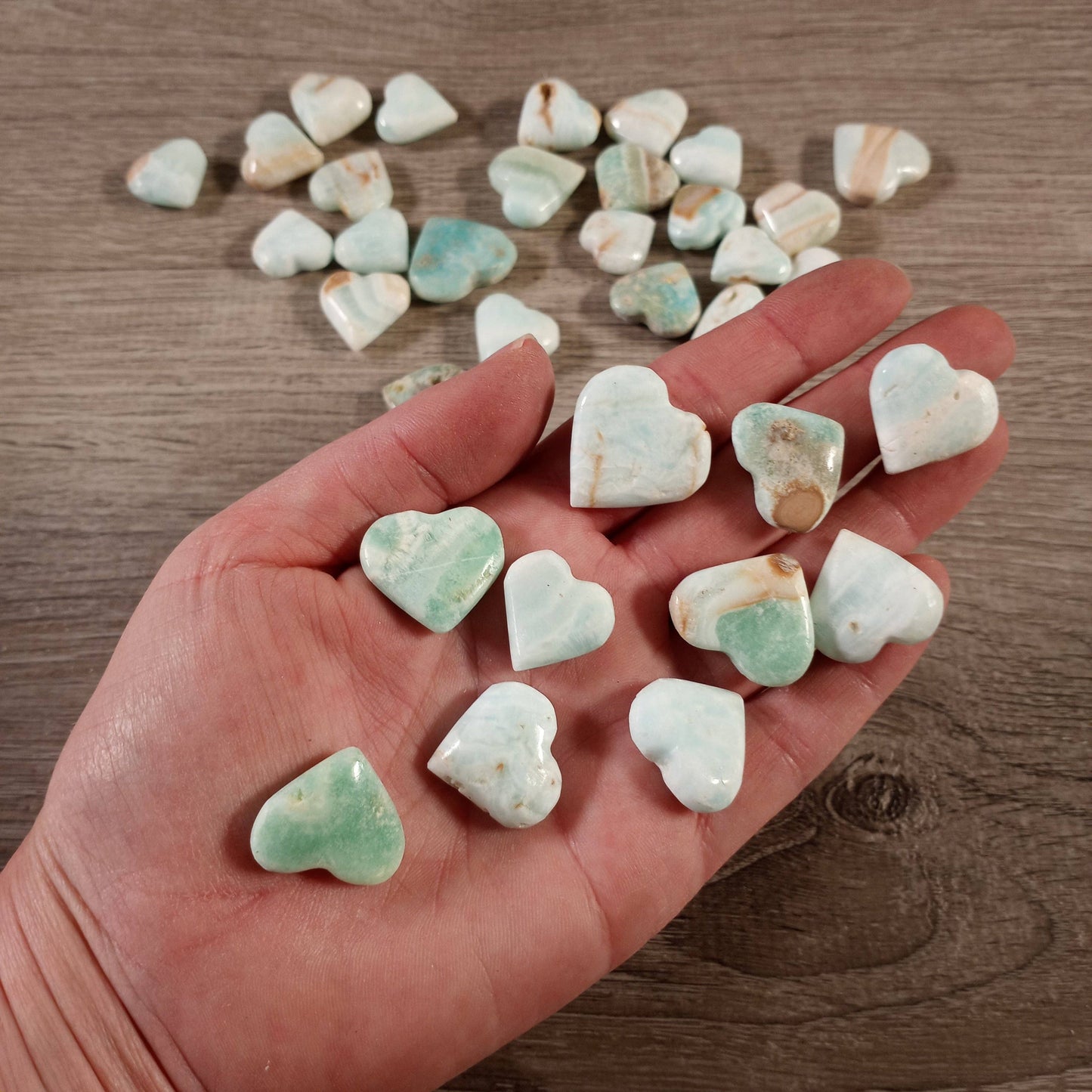 Small Hand-Carved Gemstone Hearts – Wholesale Crystal Heart