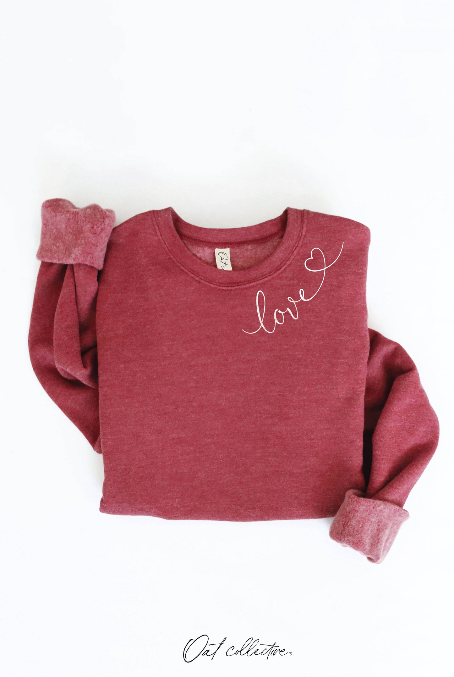 LOVE HEART NECKLINE Graphic Sweatshirt