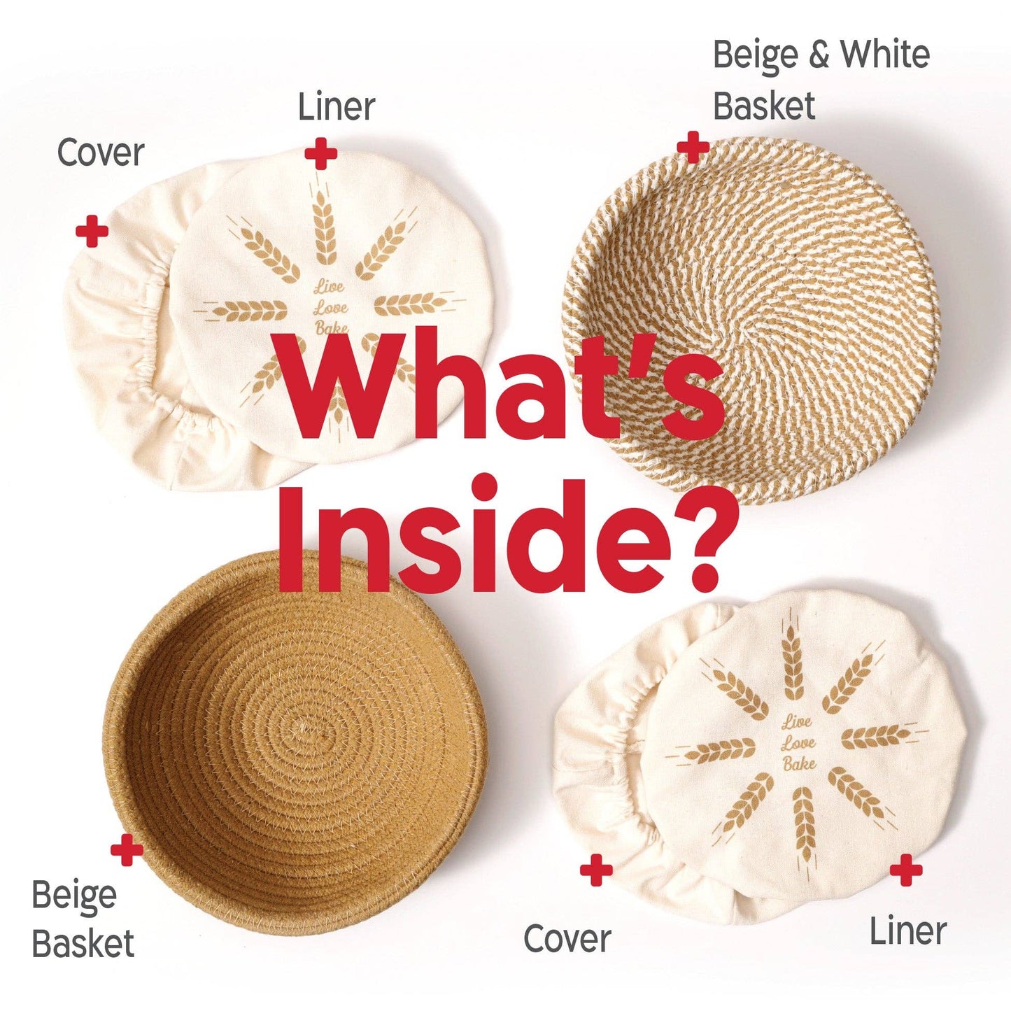 Round Cotton Rope Proofing Baskets - Round
