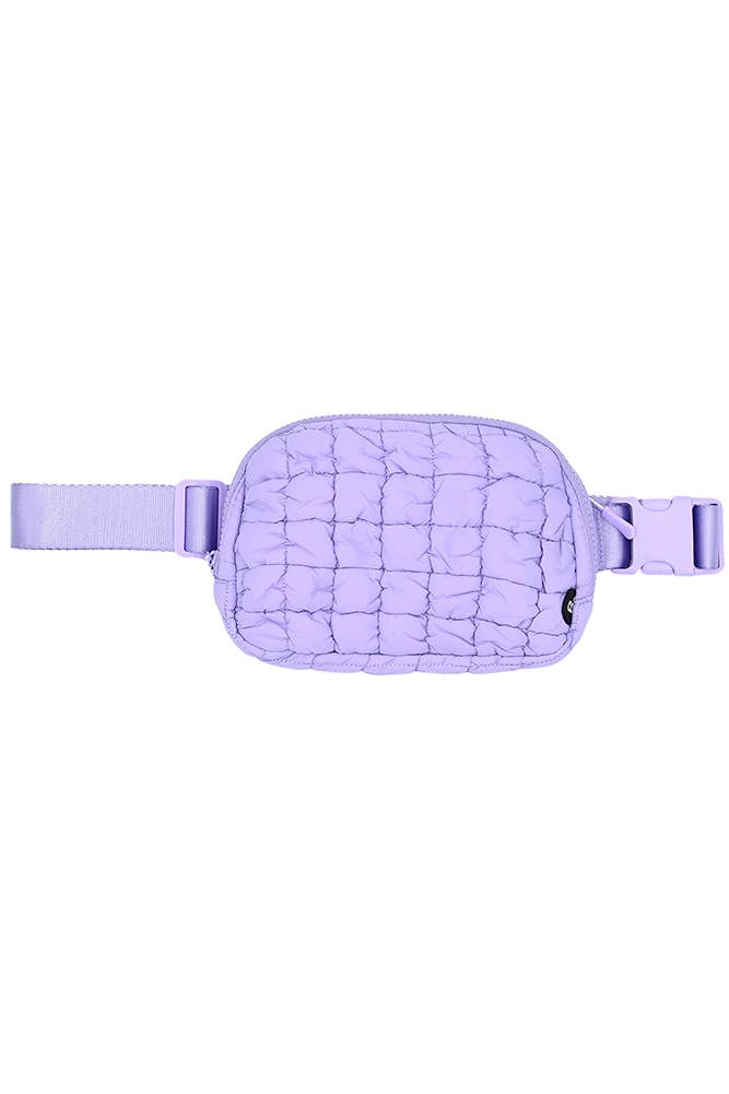 C.C Quilted Puffer Fanny Pack: Sage