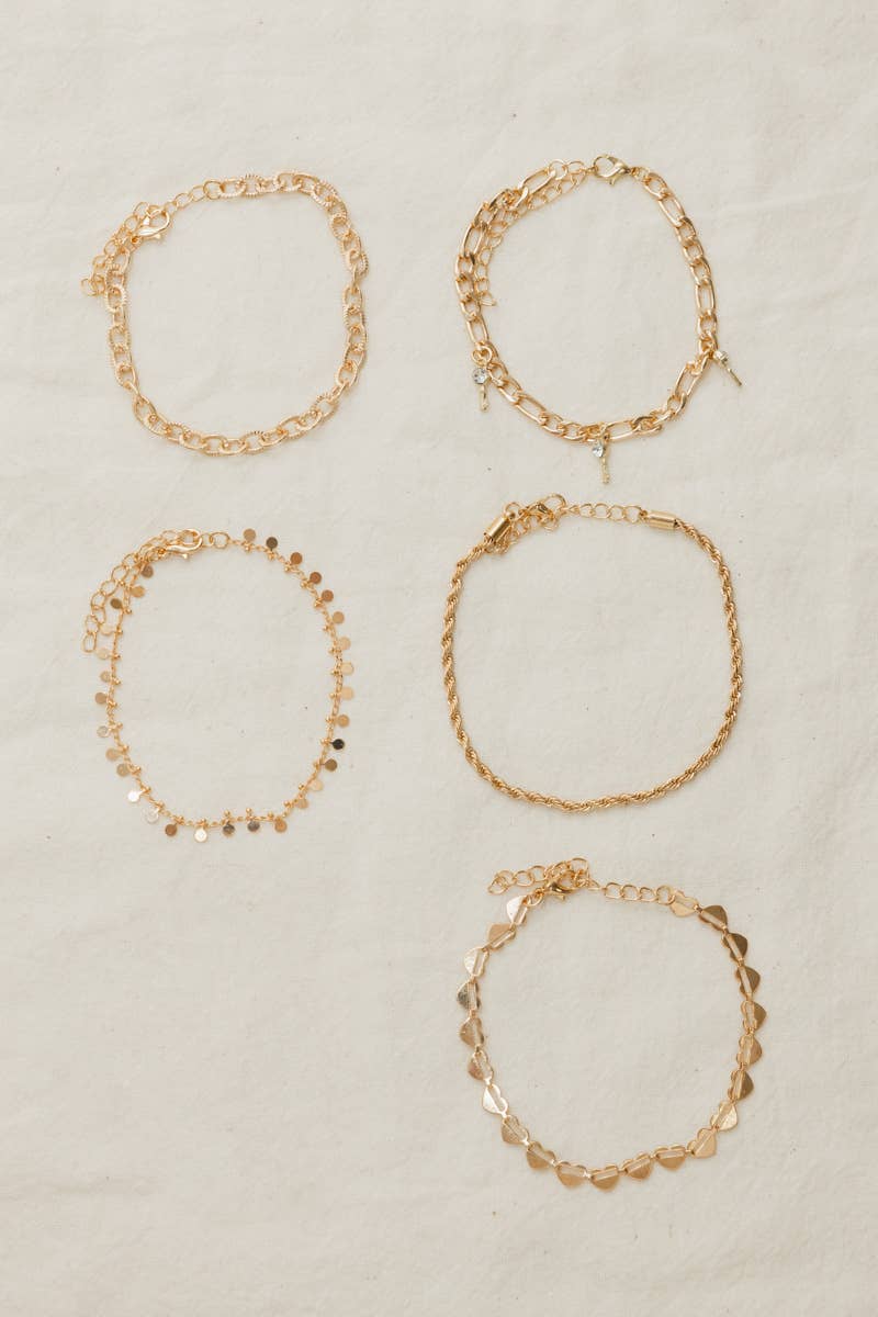 Leto Accessories - Mix & Match Dainty Gold Anklet/Bracelet