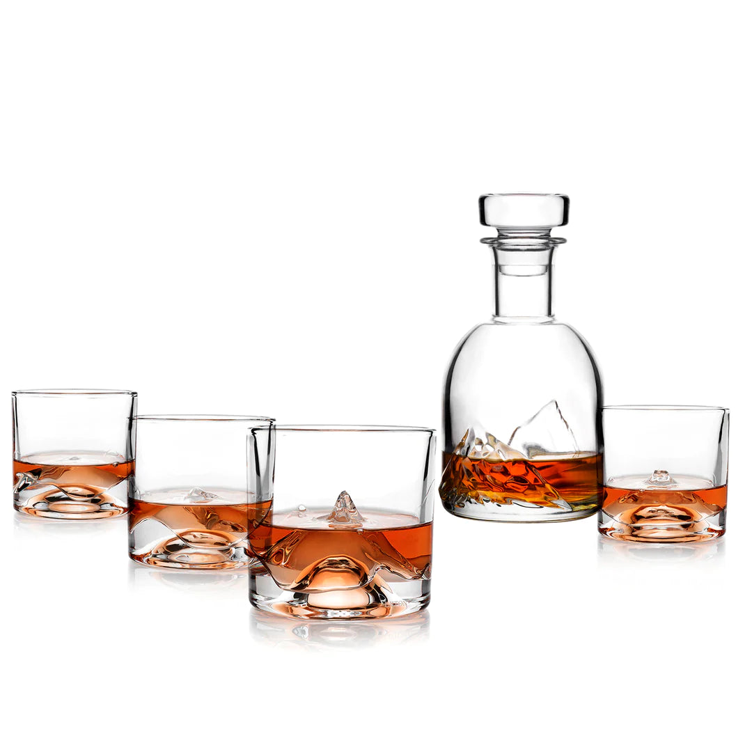 Mountain Whiskey Decanter & Whiskey Set