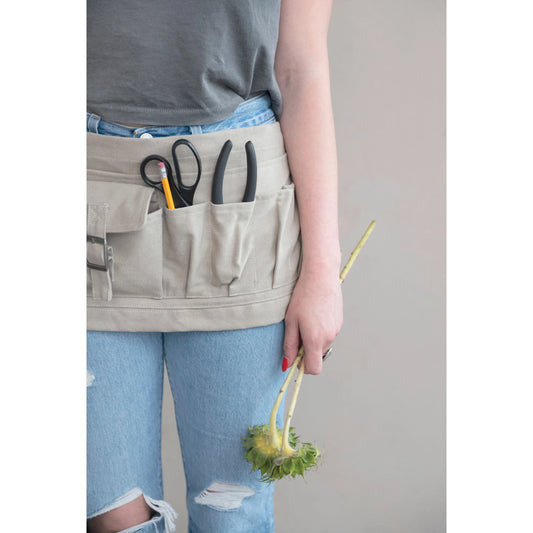 Cotton Canvas Utility Half-Apron