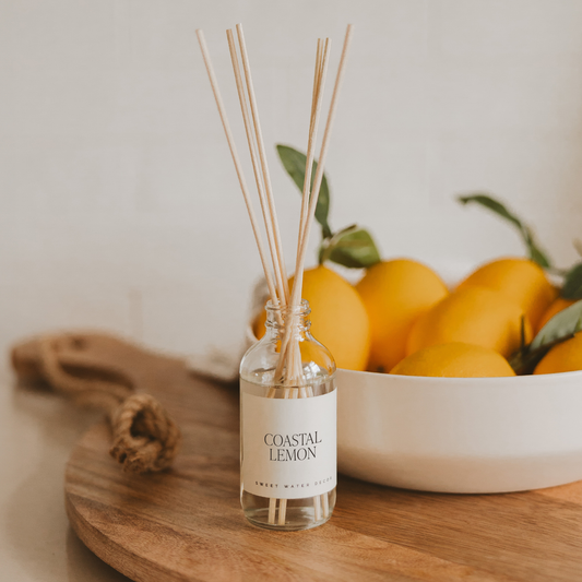 Sweet Water Decor - Coastal Lemon Reed Diffuser - Gifts & Home Decor