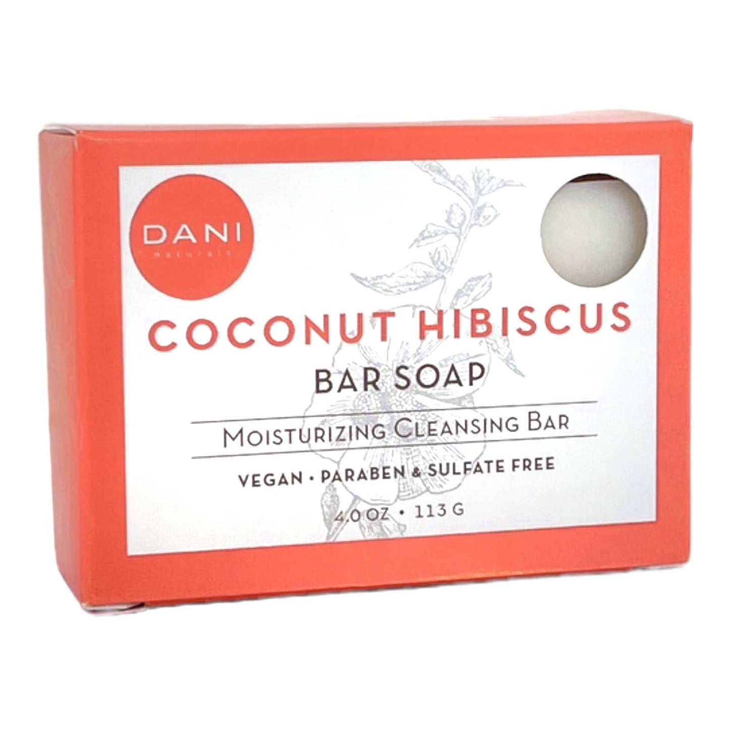 DANI Naturals - 4oz Bar Soap - Coconut Hibiscus