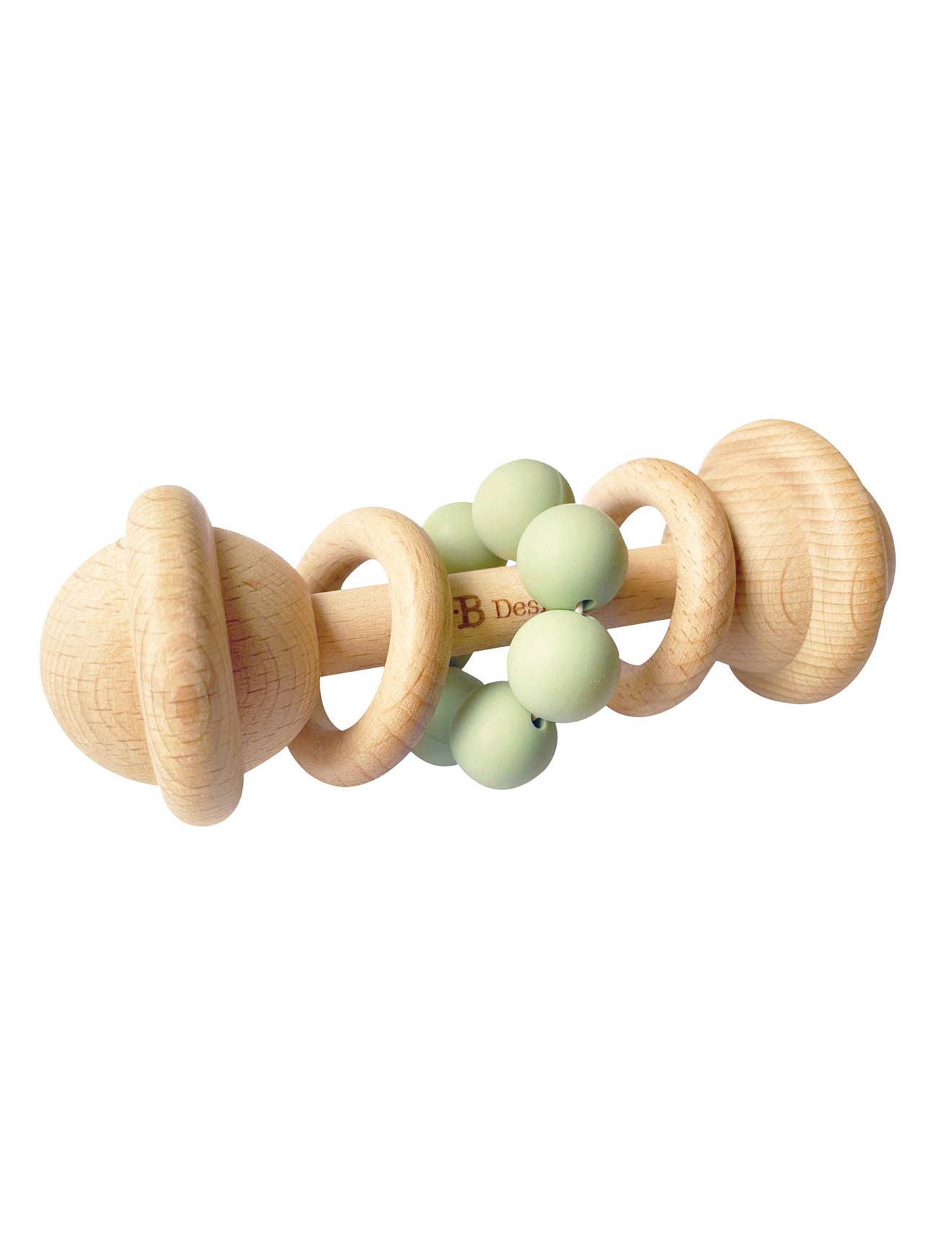 Sage Wooden Rattle Toy